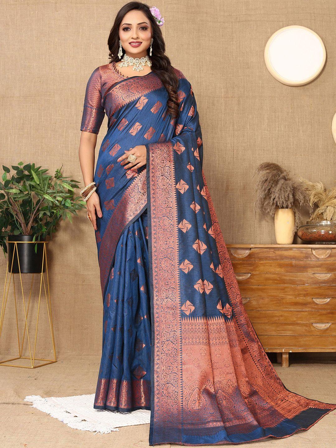 v3 fashion studio woven design zari silk cotton banarasi saree