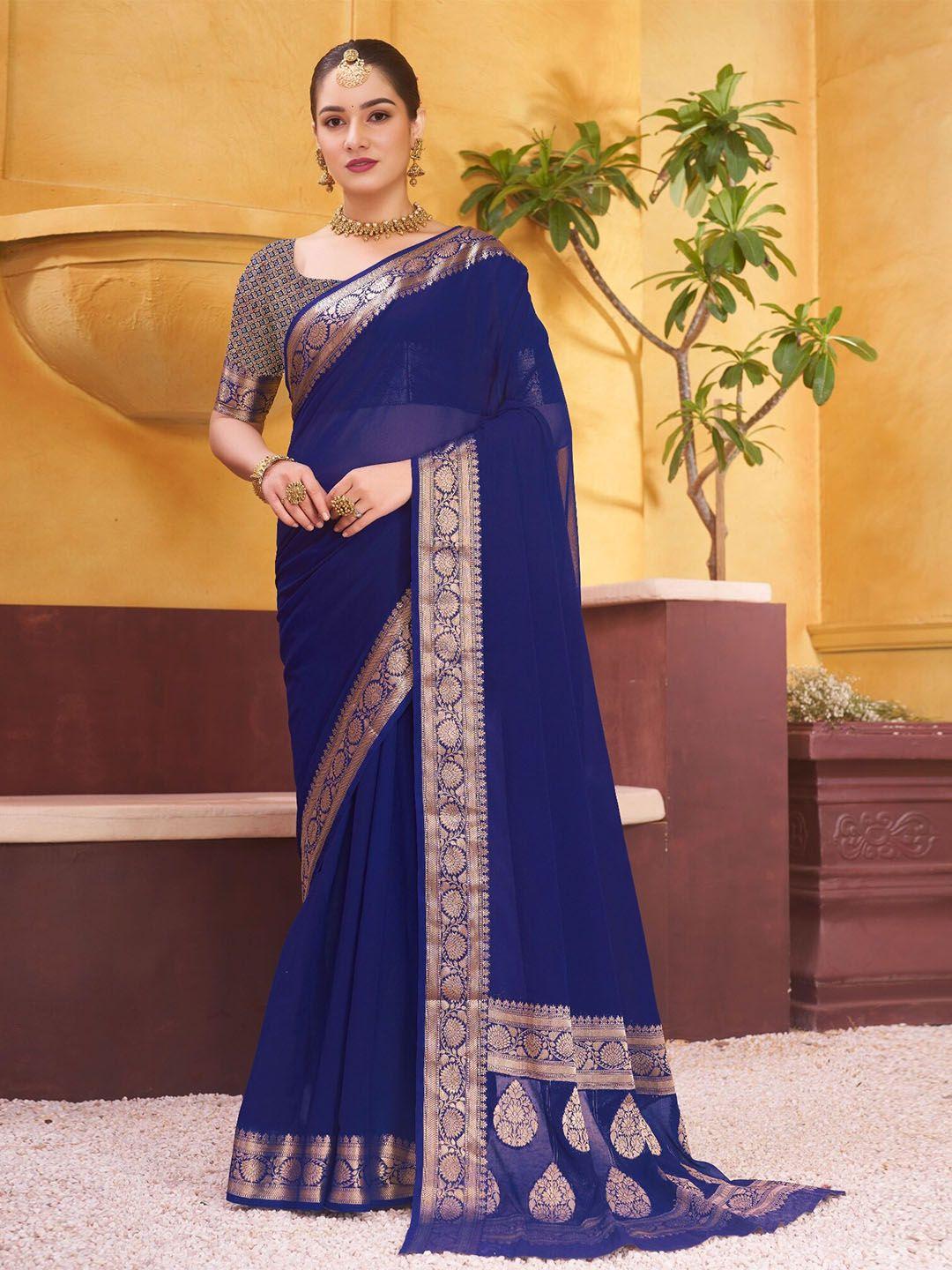 v3 fashion studio zari pure georgette banarasi saree