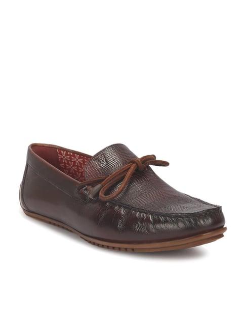 v8 by ruosh men's seti brown boat shoes