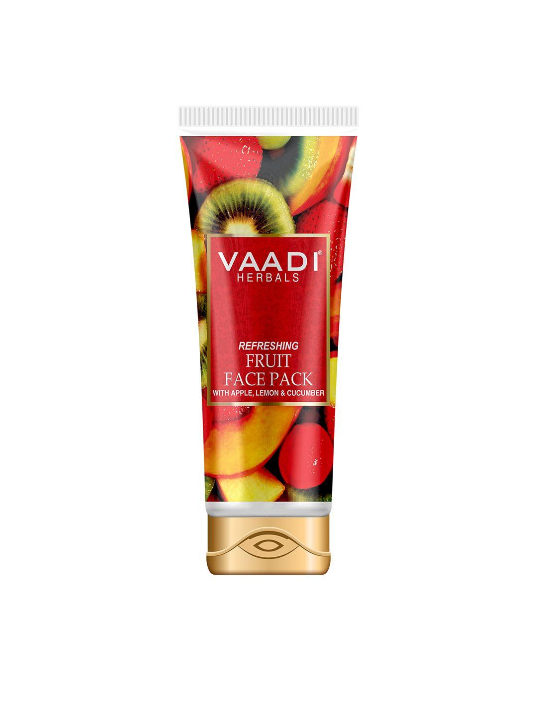vaadi herbal refreshing fruit face pack with apple, lemon & cucumber - 120 g