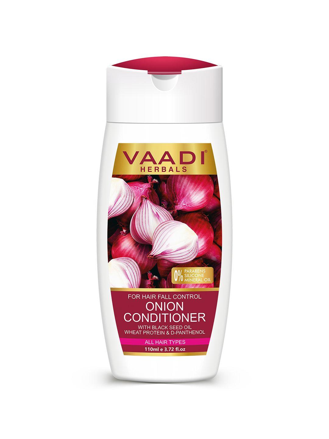 vaadi herbals onion conditioner for hair fall control with wheat protein - 110ml