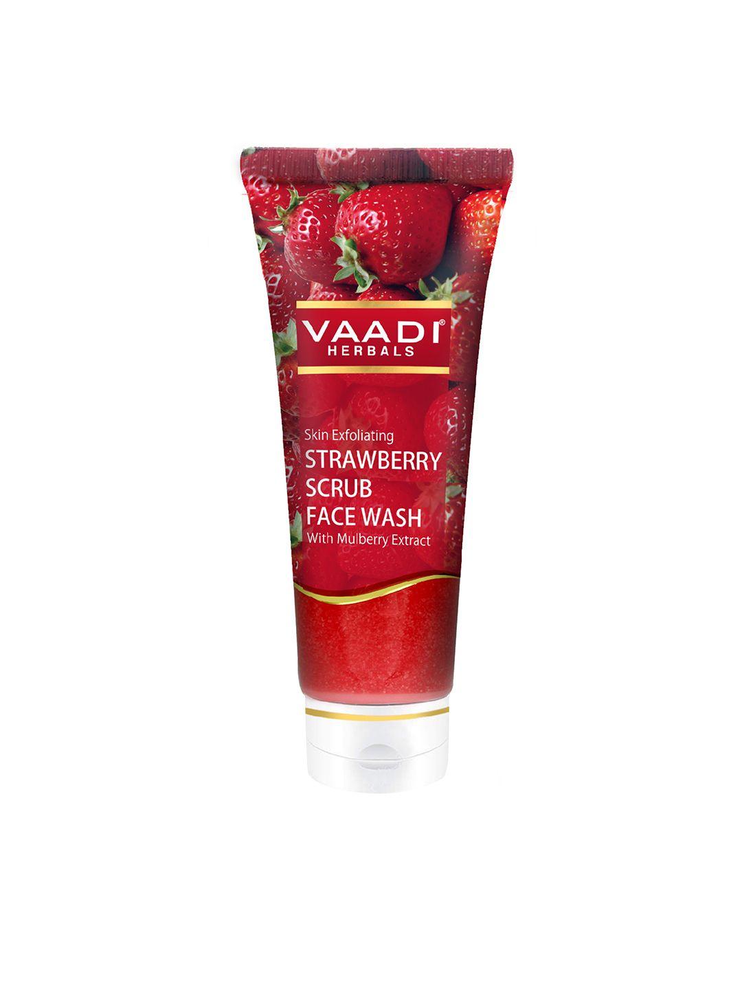 vaadi herbals skin exfoliating strawberry scrub facewash - 60 ml