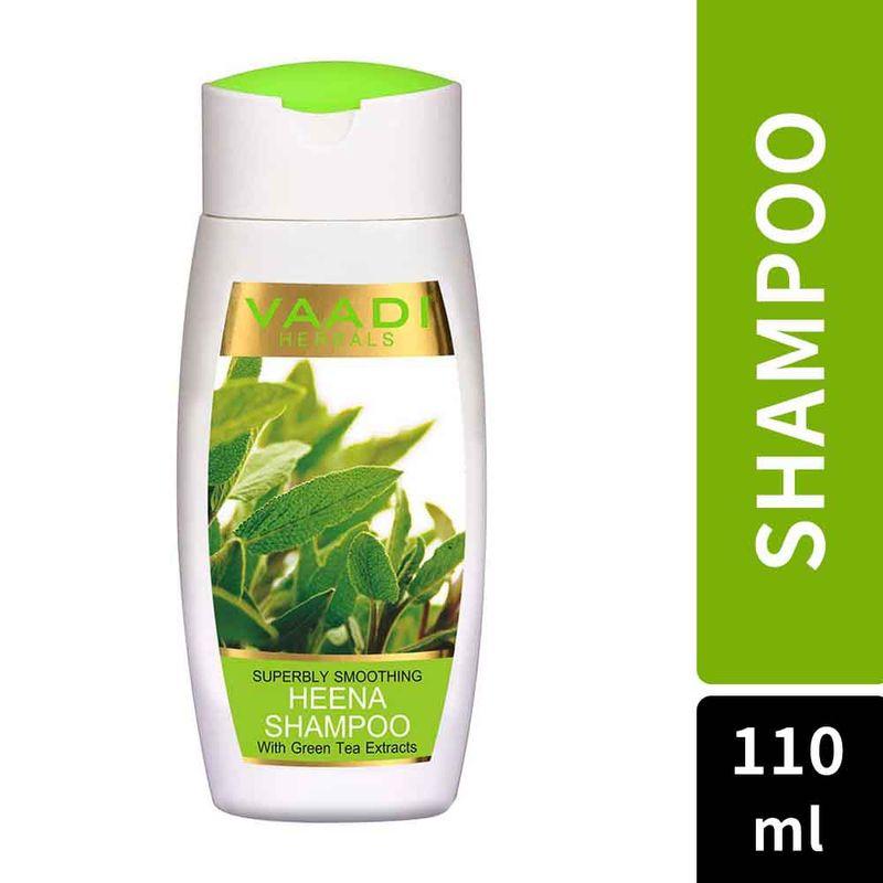 vaadi herbals superbly smoothing heena shampoo with green tea extracts