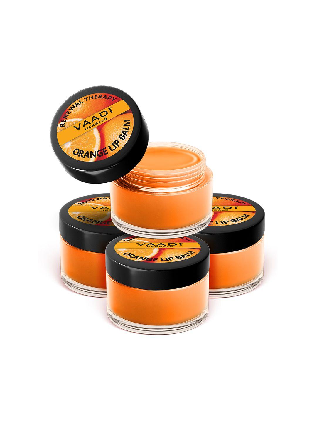 vaadi herbals unisex value pack of 4 orange & shea butter lip balm 10 g each