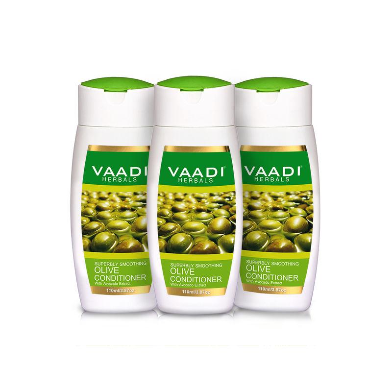 vaadi herbals value pack of 3 olive conditioner with avocado extract