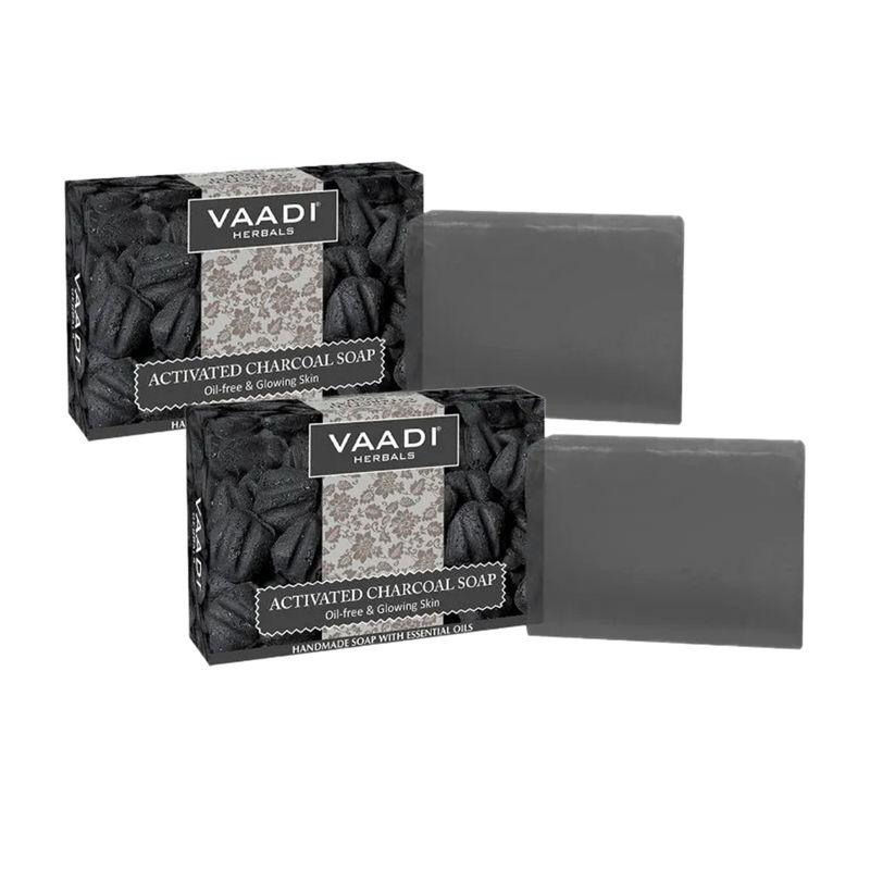 vaadi herbals activated charcoal soap - pack of 2