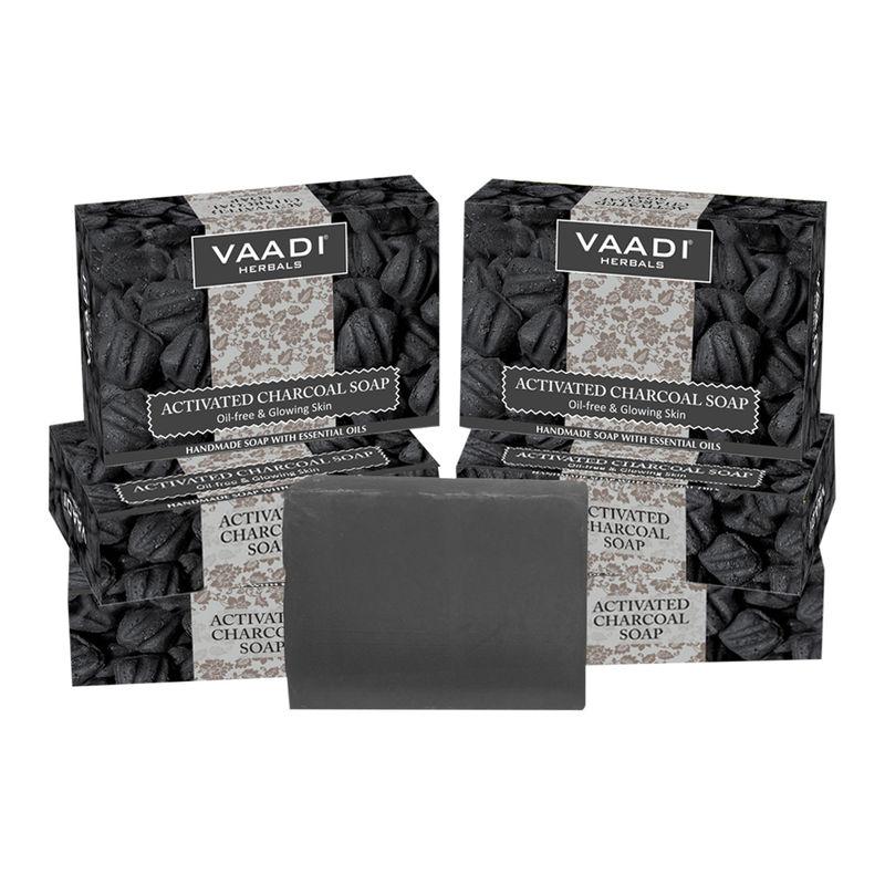 vaadi herbals activated charcoal soap - pack of 6
