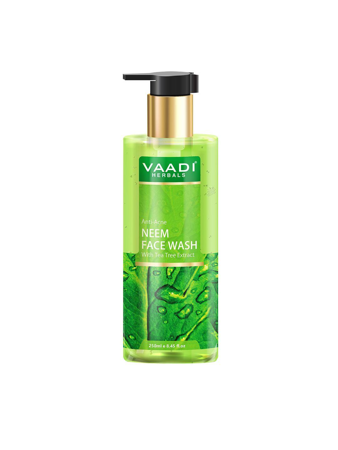 vaadi herbals anti-acne neem face wash with tea tree extract - 250 ml