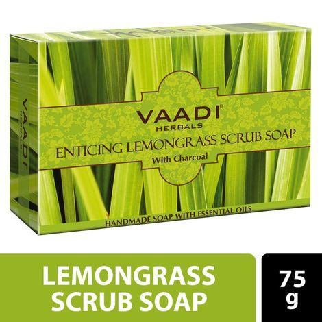 vaadi herbals enticing lemongrass scrub soap (75 g)