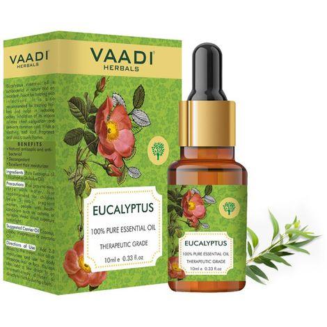 vaadi herbals eucalyptus essential oil - prevents hairfall, acne, soothing & cool fragrance - 100% pure therapeutic grade