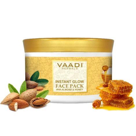 vaadi herbals instant glow face pack with almond and honey (600 g)