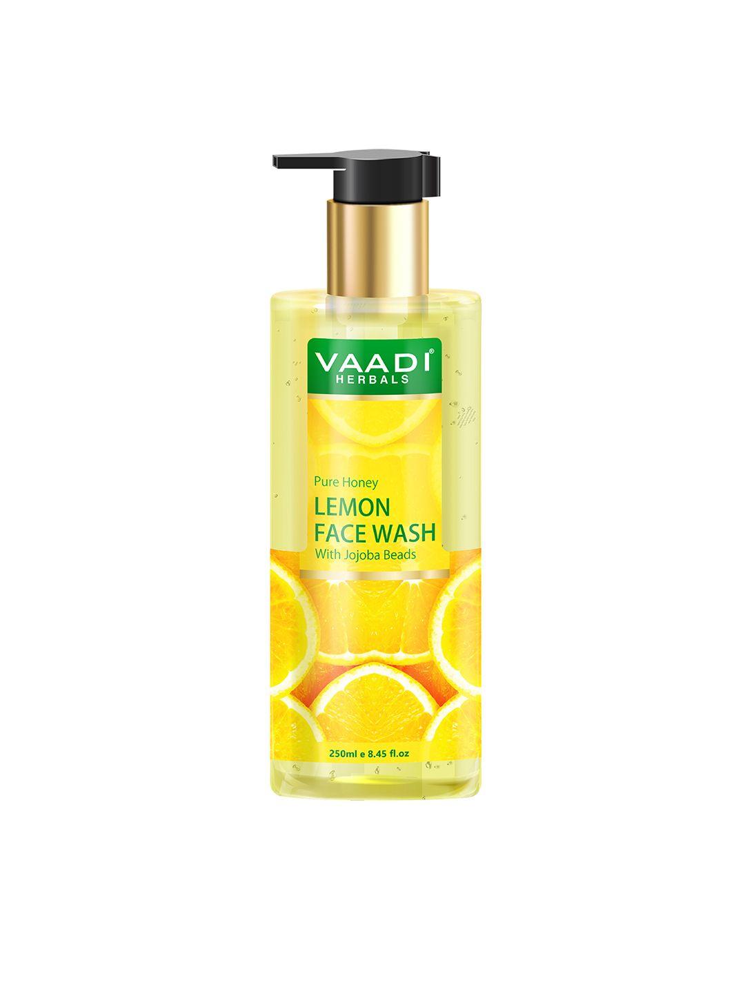 vaadi herbals pure honey lemon face wash with jojoba beads - 250ml