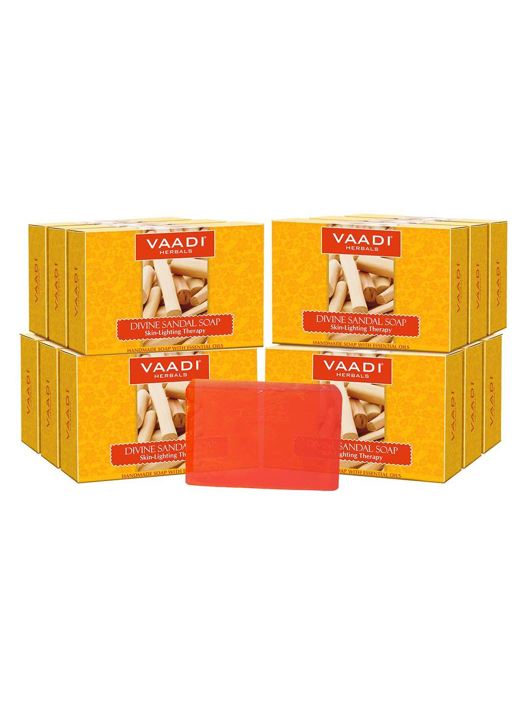 vaadi herbals set of 12 divine sandal soaps with saffron & turmeric - 75g each