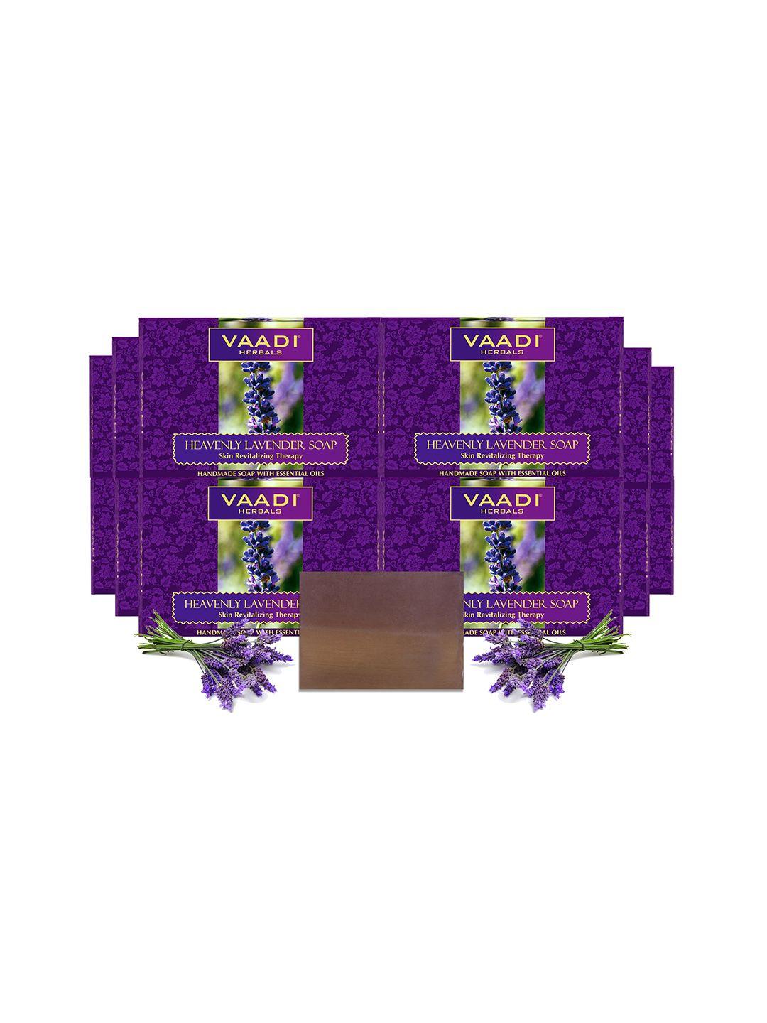 vaadi herbals set of 12 heavenly lavender soap with rosemary extract - 75 g each