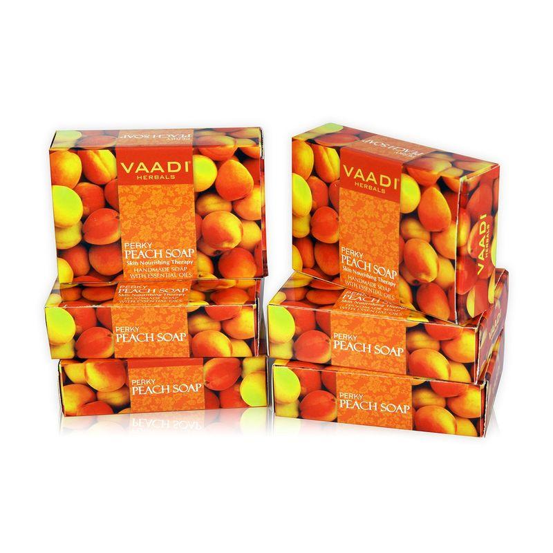 vaadi herbals super value pack of 6 perky peach soap