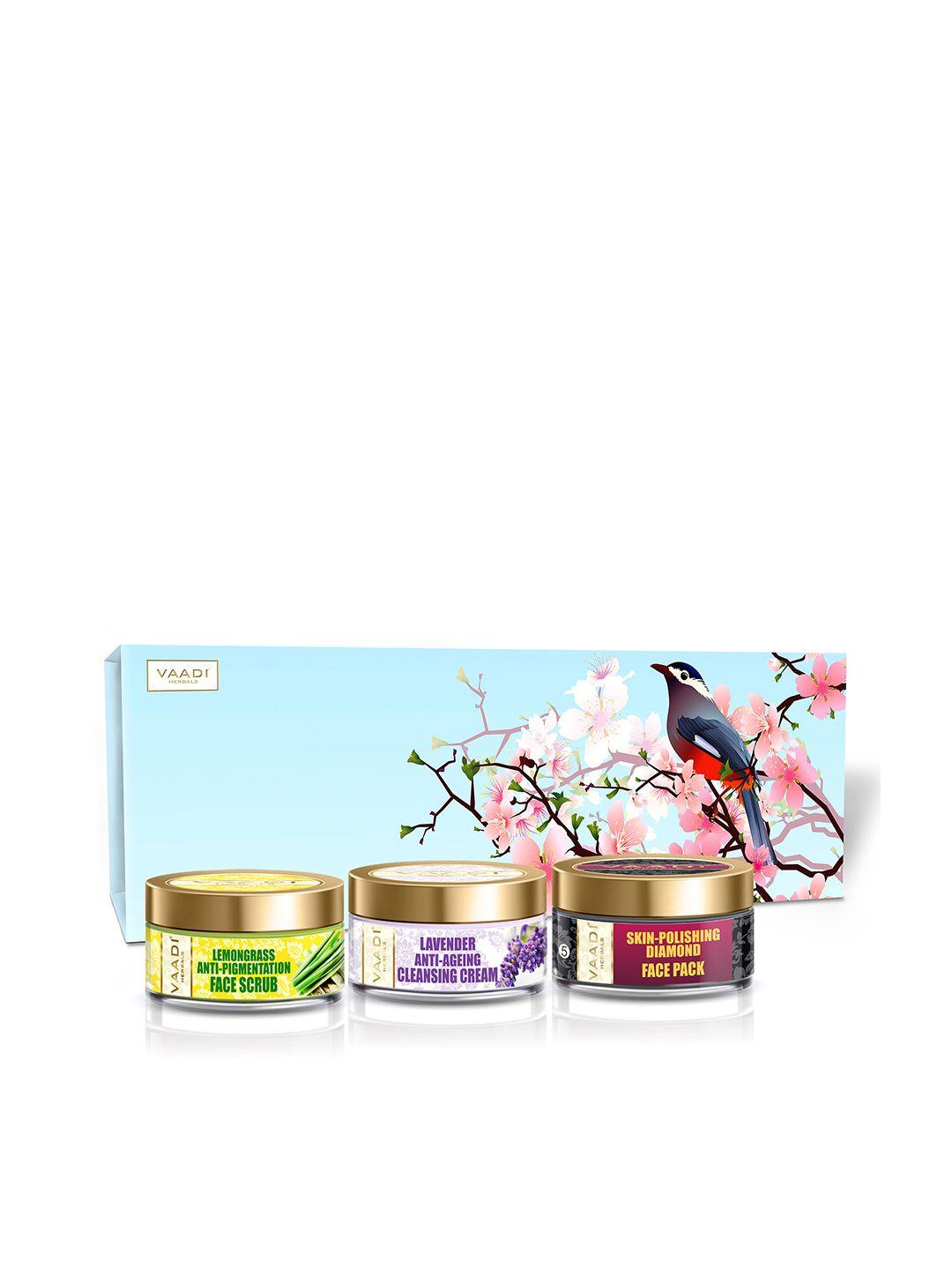 vaadi herbals unisex exotic radiance skin care herbal gift set
