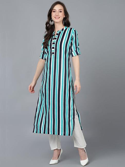 vaamsi multicolored cotton printed straight kurta