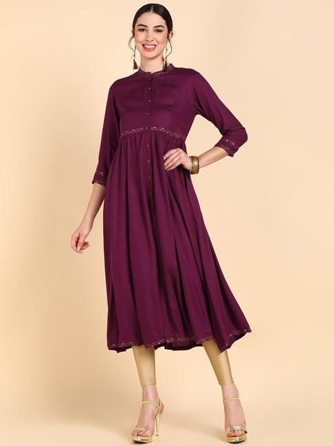 vaamsi purple a-line dress
