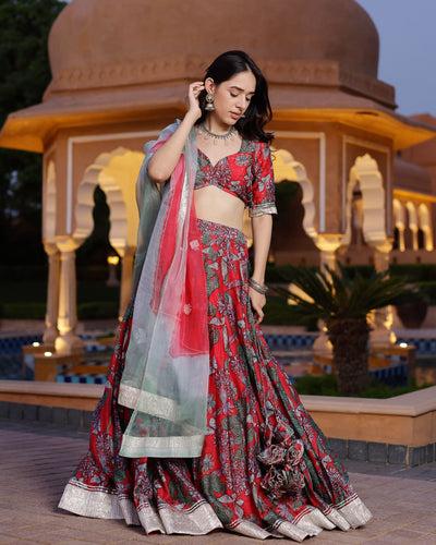 vaani chanderi lehenga set