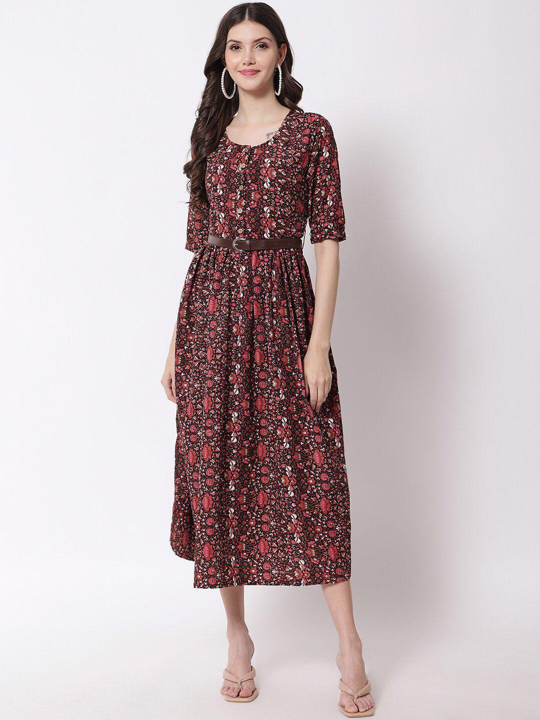 vaani creation floral midi dress