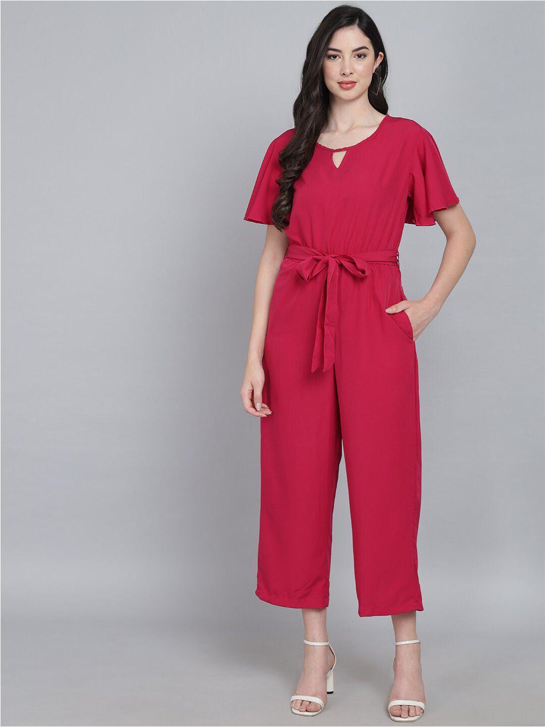 vaararo pink basic jumpsuit