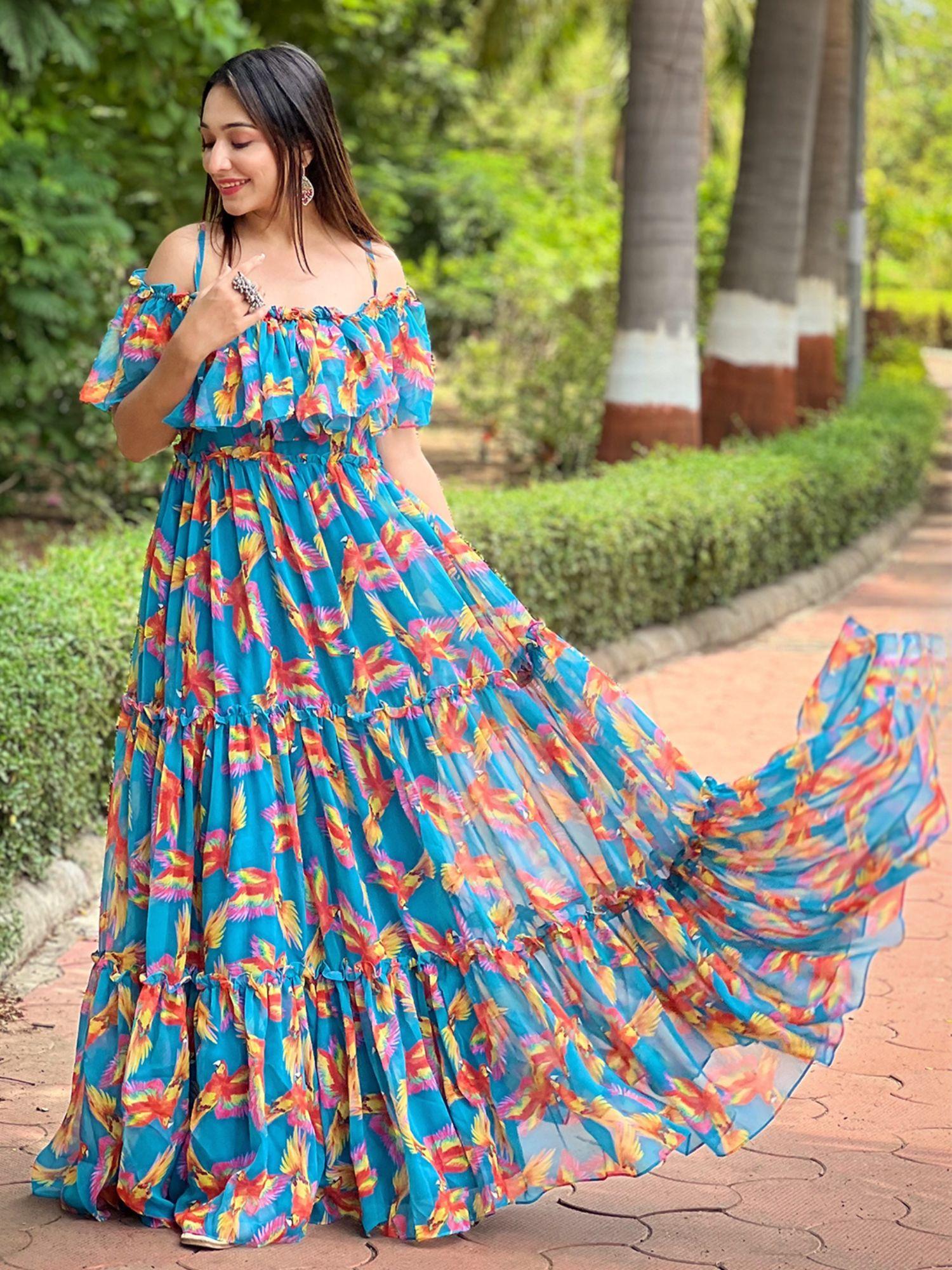 vacay vibes blue maxi dress