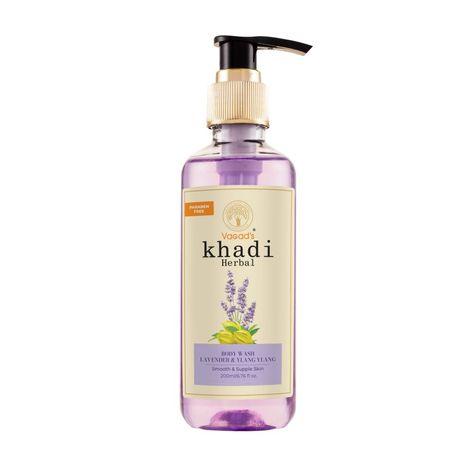 vagad's khadi lavender & ylang ylang body wash 200ml l hydrates and purifies the skin l paraben & silicon free