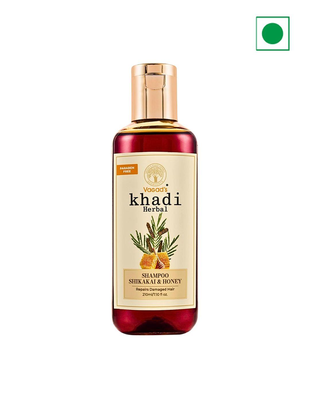 vagads herbal shikakai & honey shampoo - 210ml