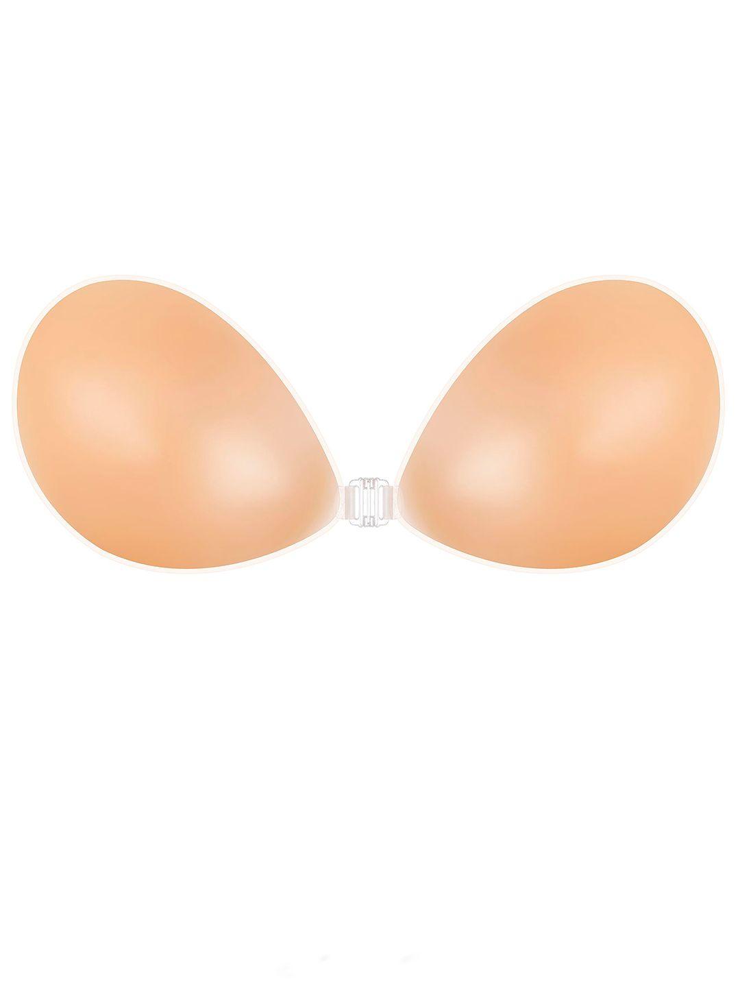 vaghbhatt push-up strapless seamless half coverage transparent back bra all day comfort