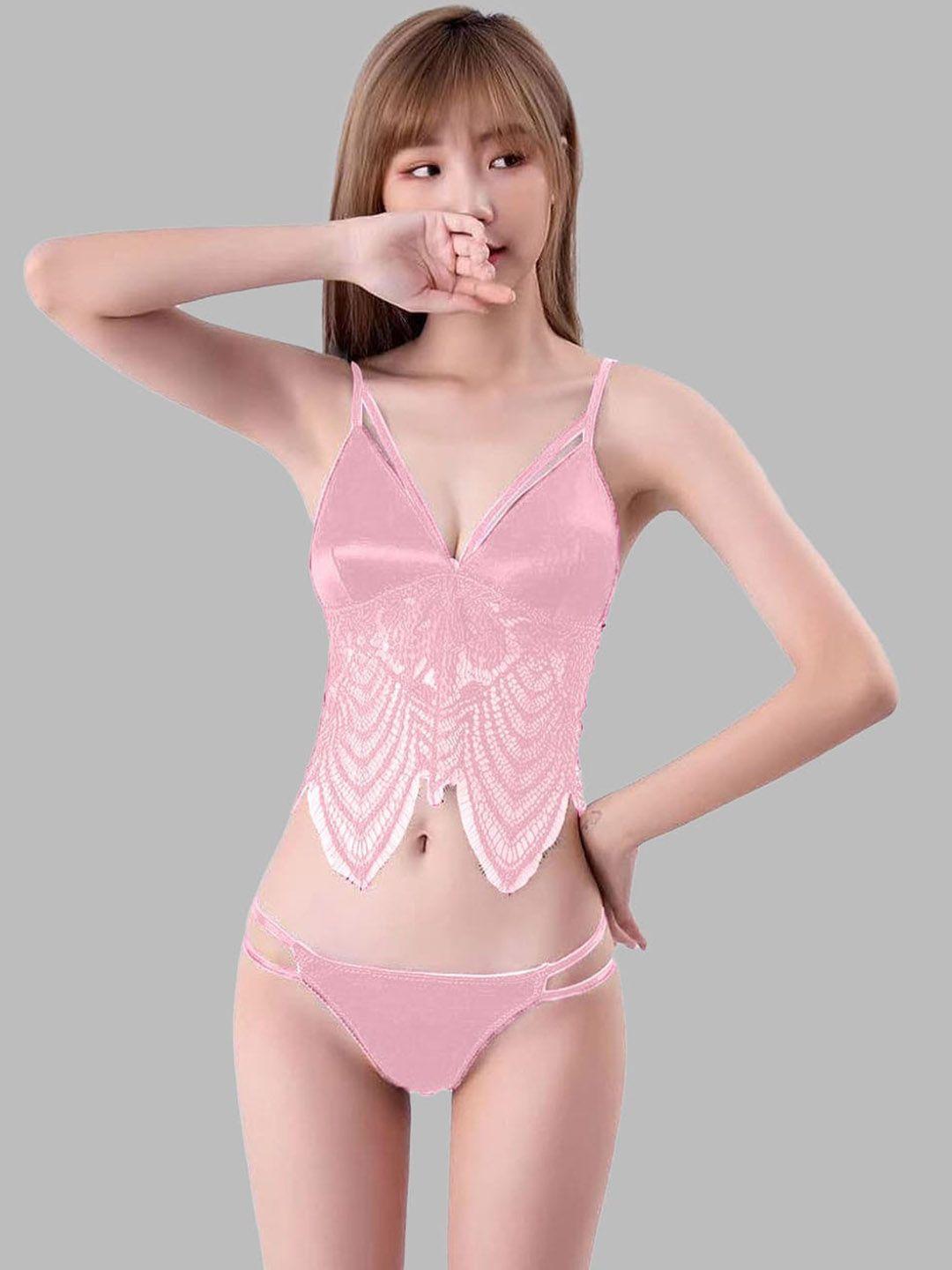 vaghbhatt self design lightly-padded lingerie set