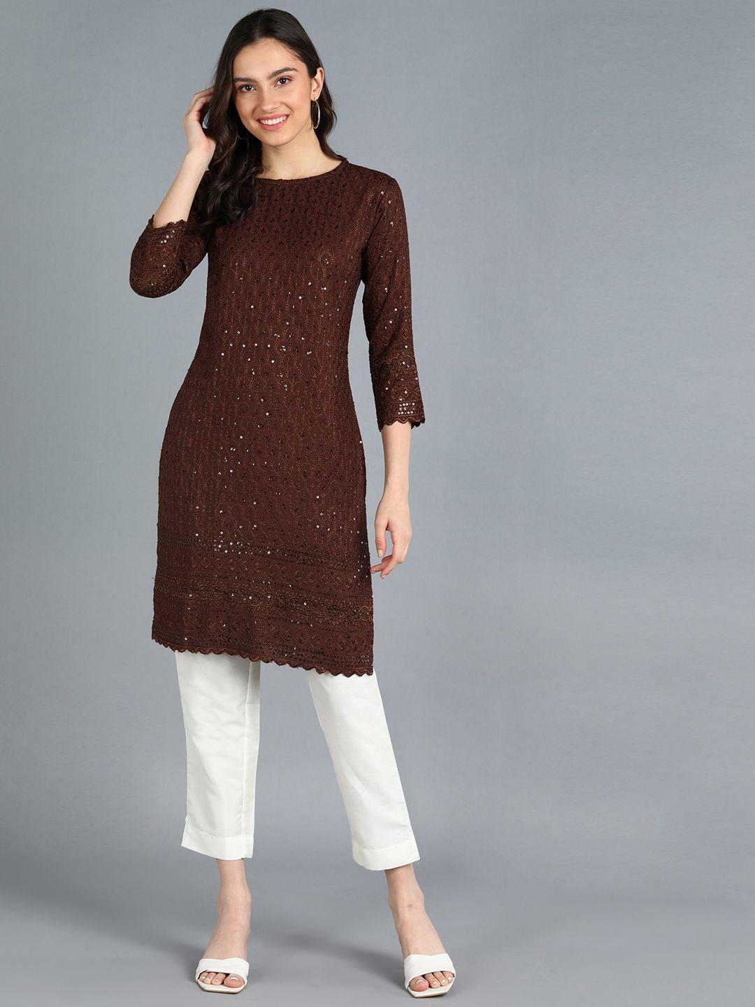 vahson floral embroidered chikankari kurta