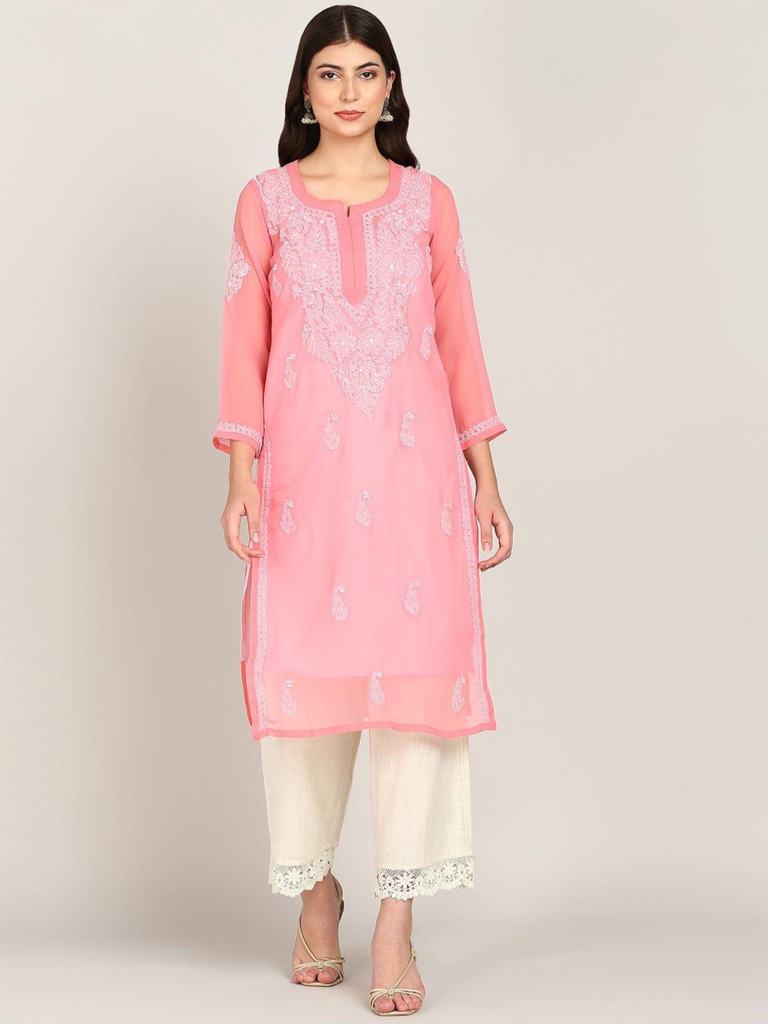 vahson floral embroidered chikankari kurta