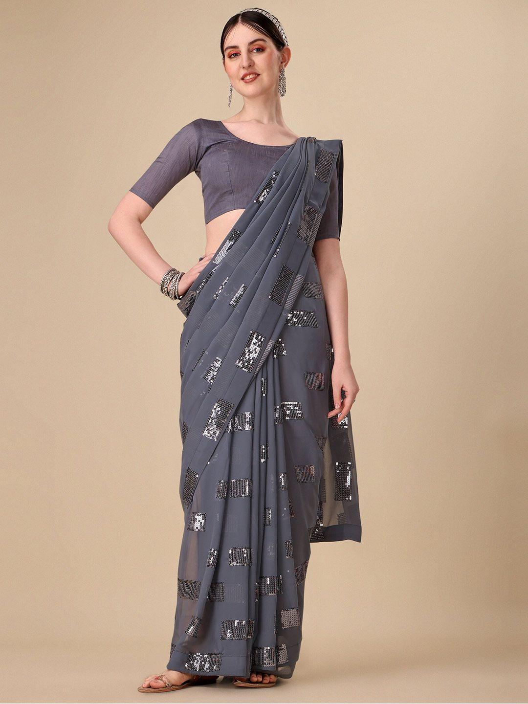 vaidehi fashion embellished sequinned pure georgette saree