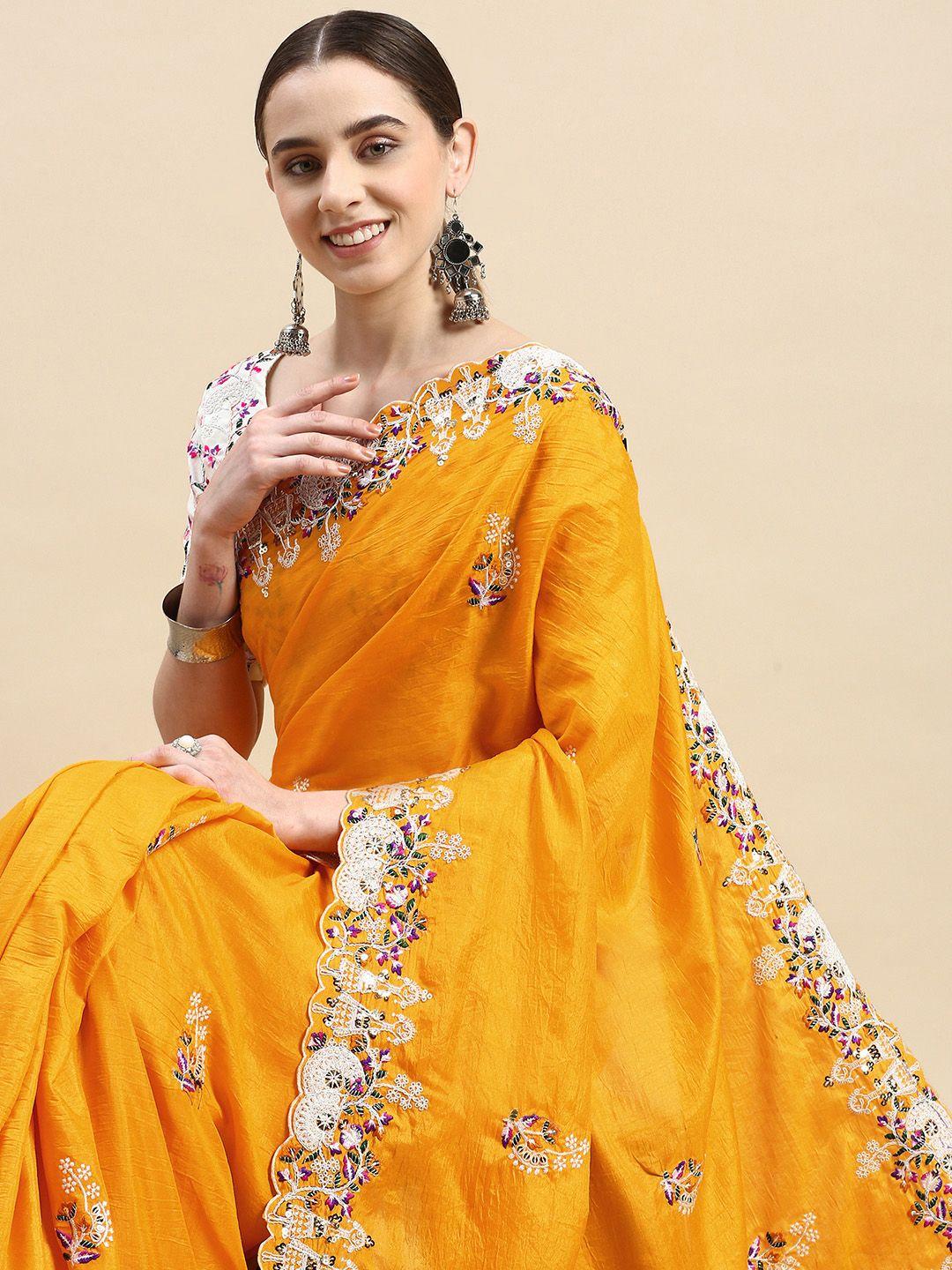vairagee ethnic motifs embroidered saree