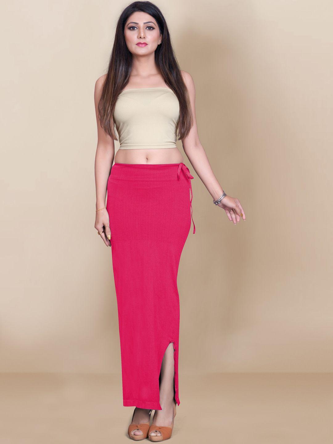 vairagee women pink solid saree shapewear
