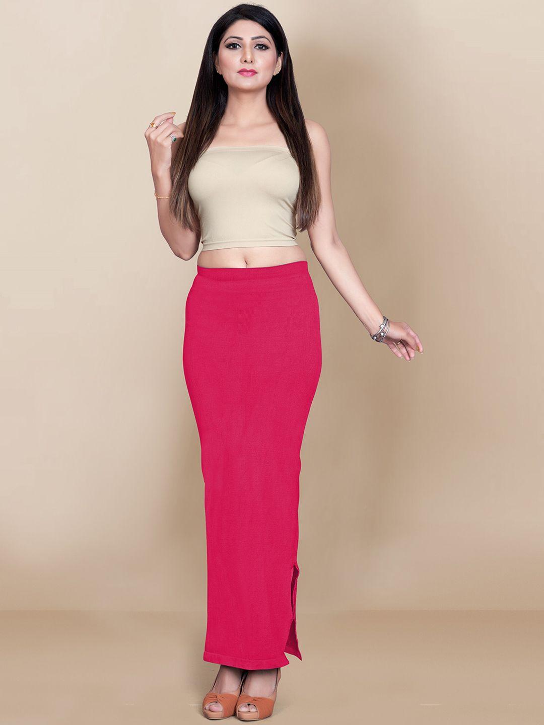 vairagee women pink solid sarees shapewear