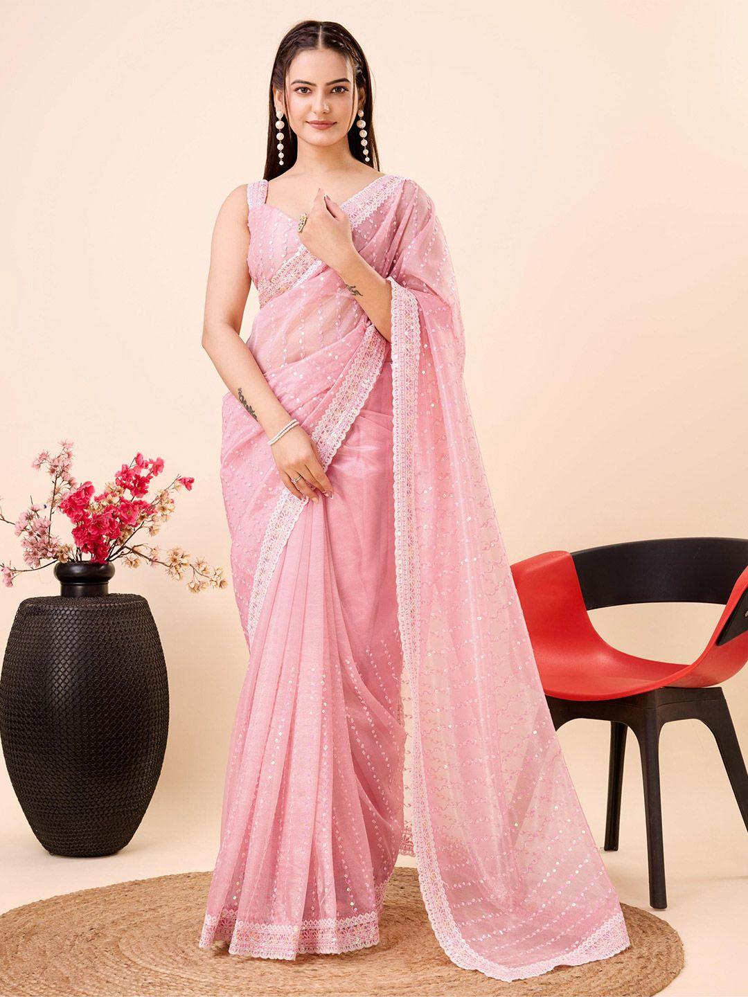 vairagee embellished embroidered net saree