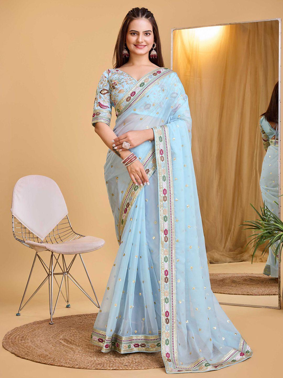 vairagee embellished embroidered organza saree