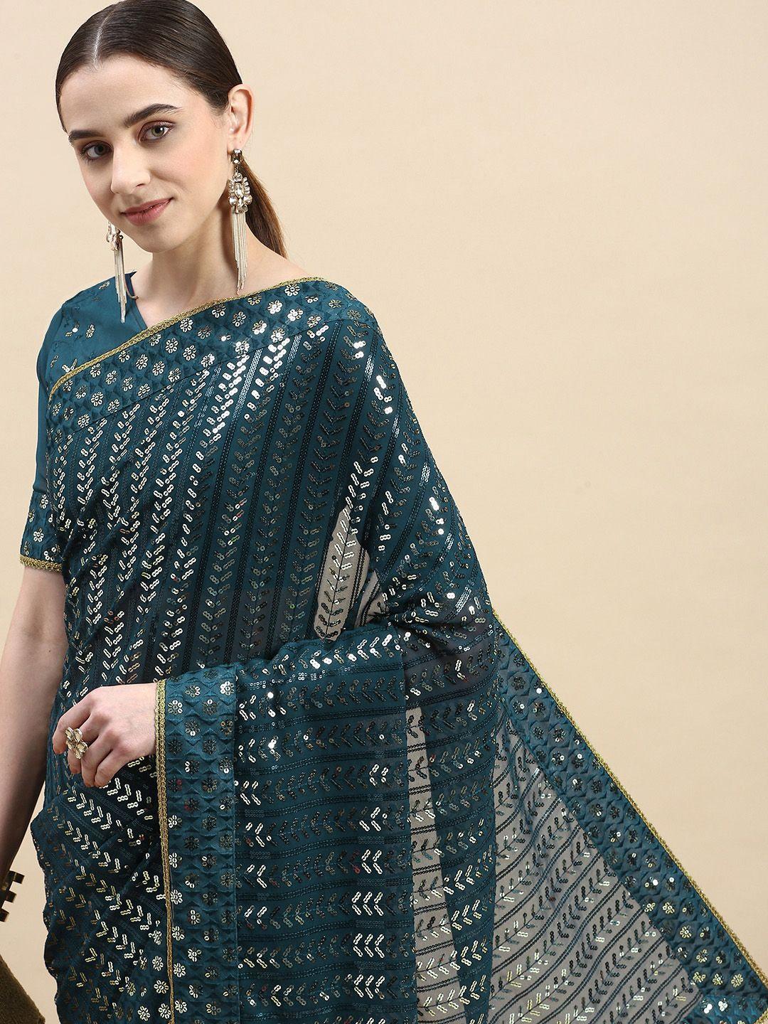 vairagee embellished ethnic motifs sequinned saree