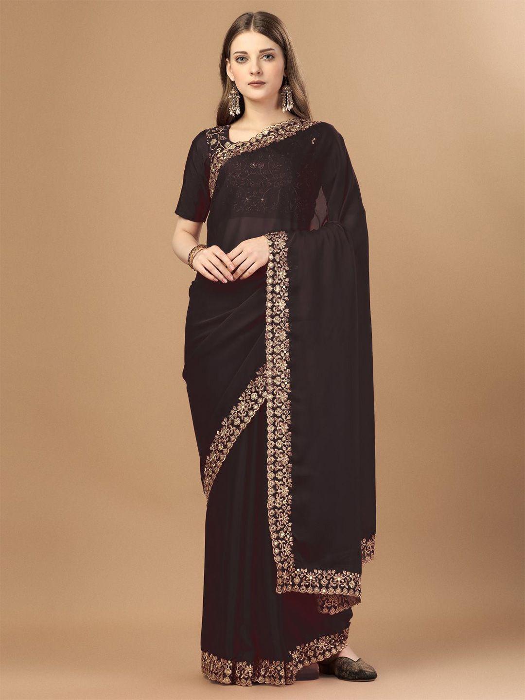 vairagee embroidered poly georgette saree