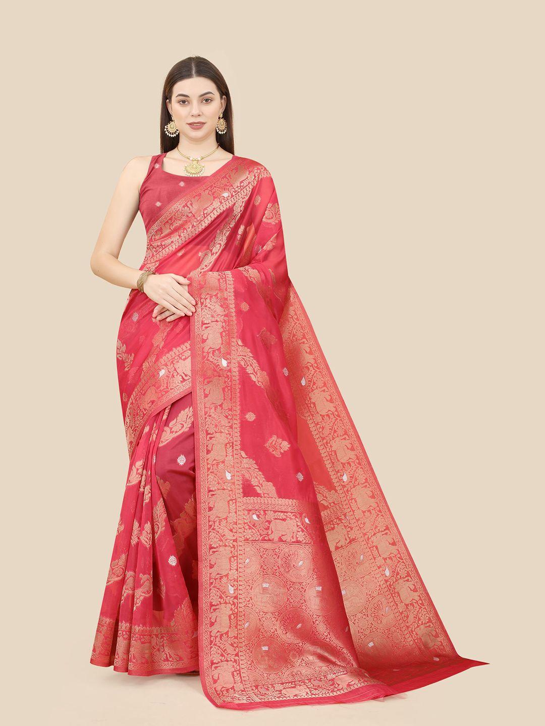 vairagee ethinic woven design zari organza banarasi saree