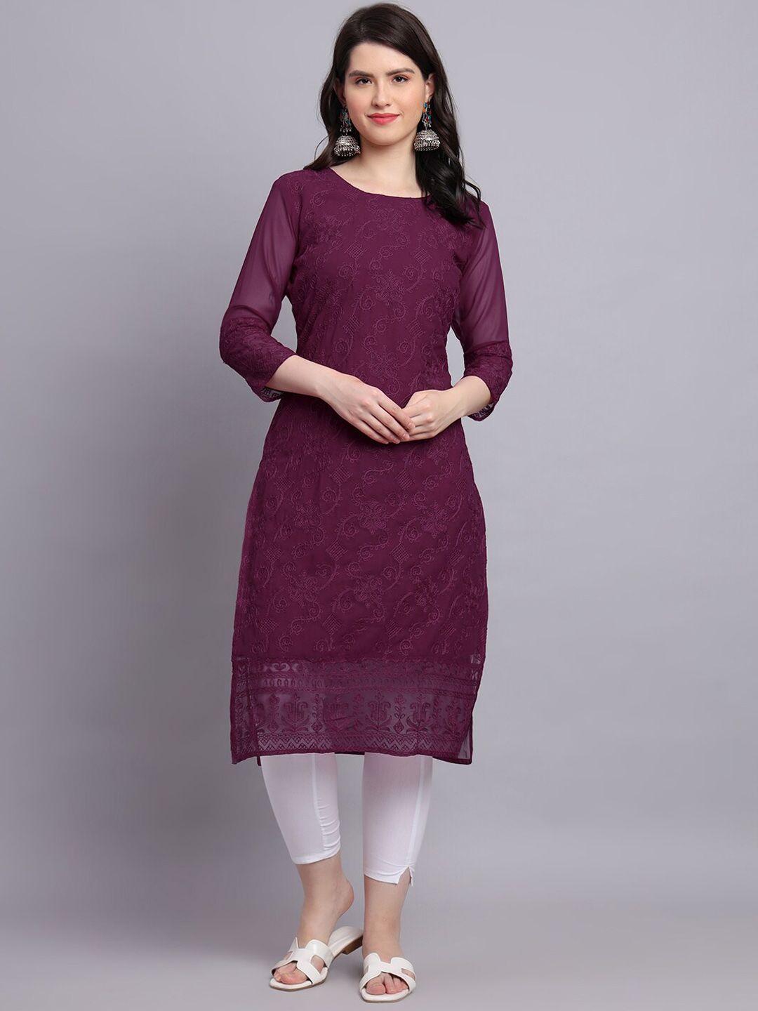 vairagee ethnic motifs embroidered sequinned georgette kurta