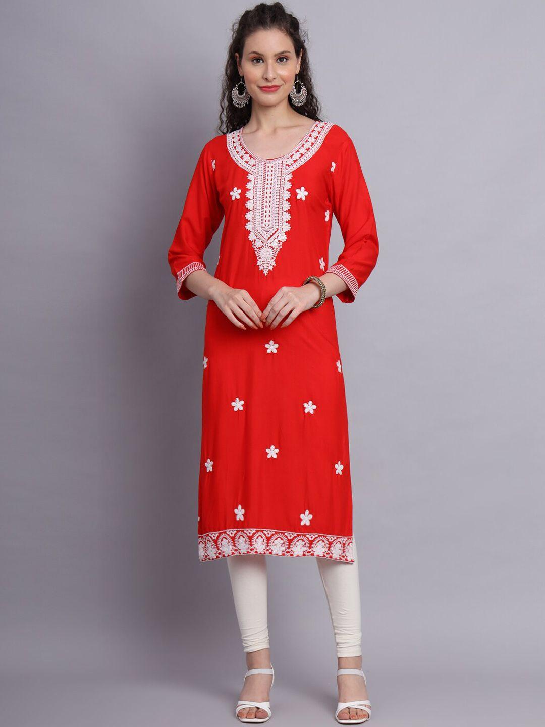 vairagee ethnic motifs embroidered straight kurta