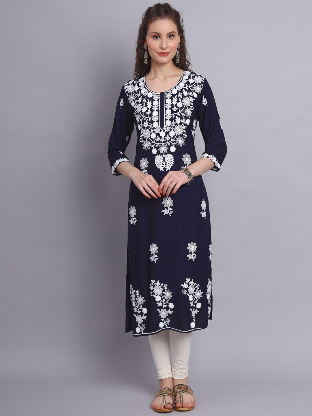 vairagee ethnic motifs embroidered straight kurta