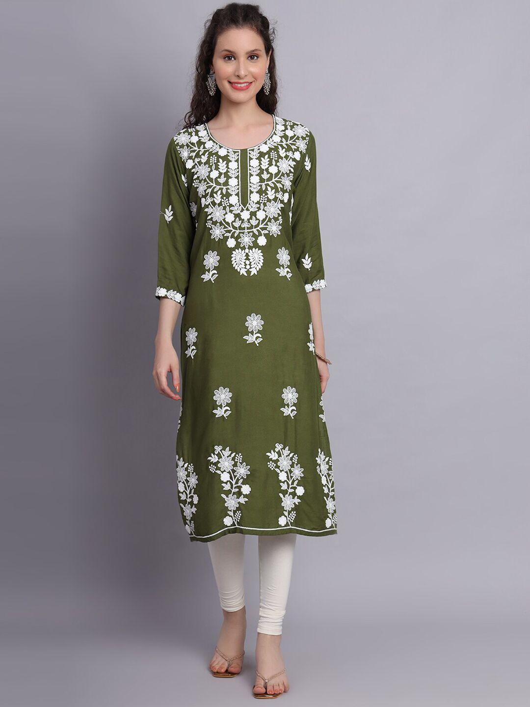 vairagee ethnic motifs embroidered straight kurta