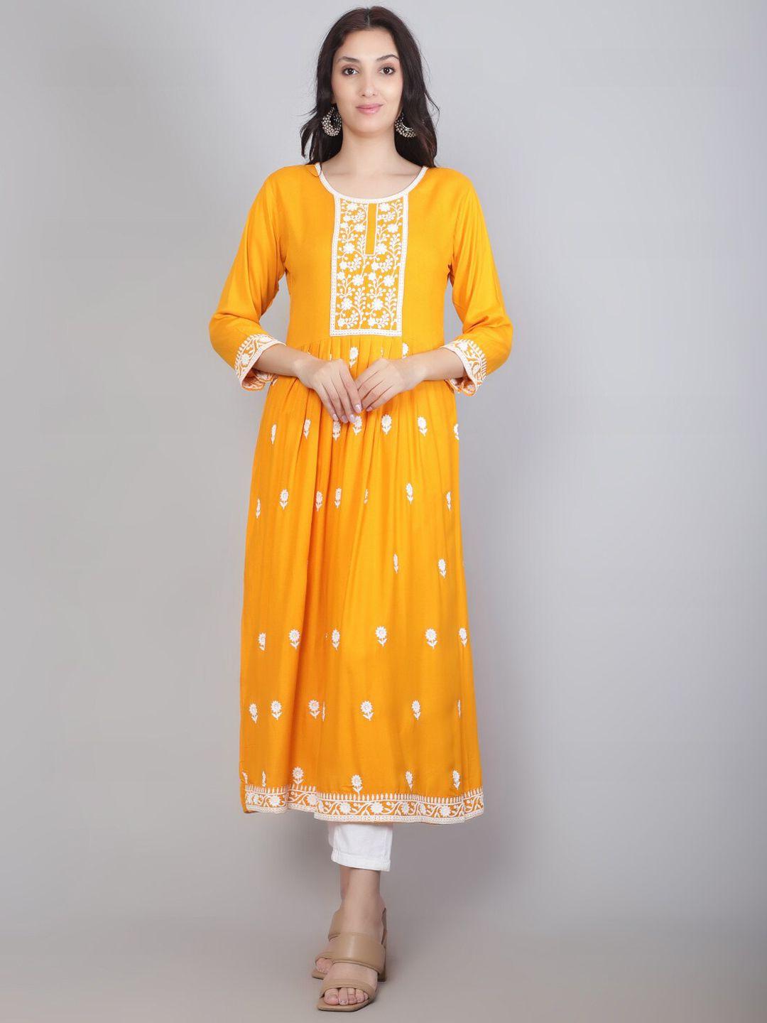 vairagee ethnic motifs embroidered thread work kurta