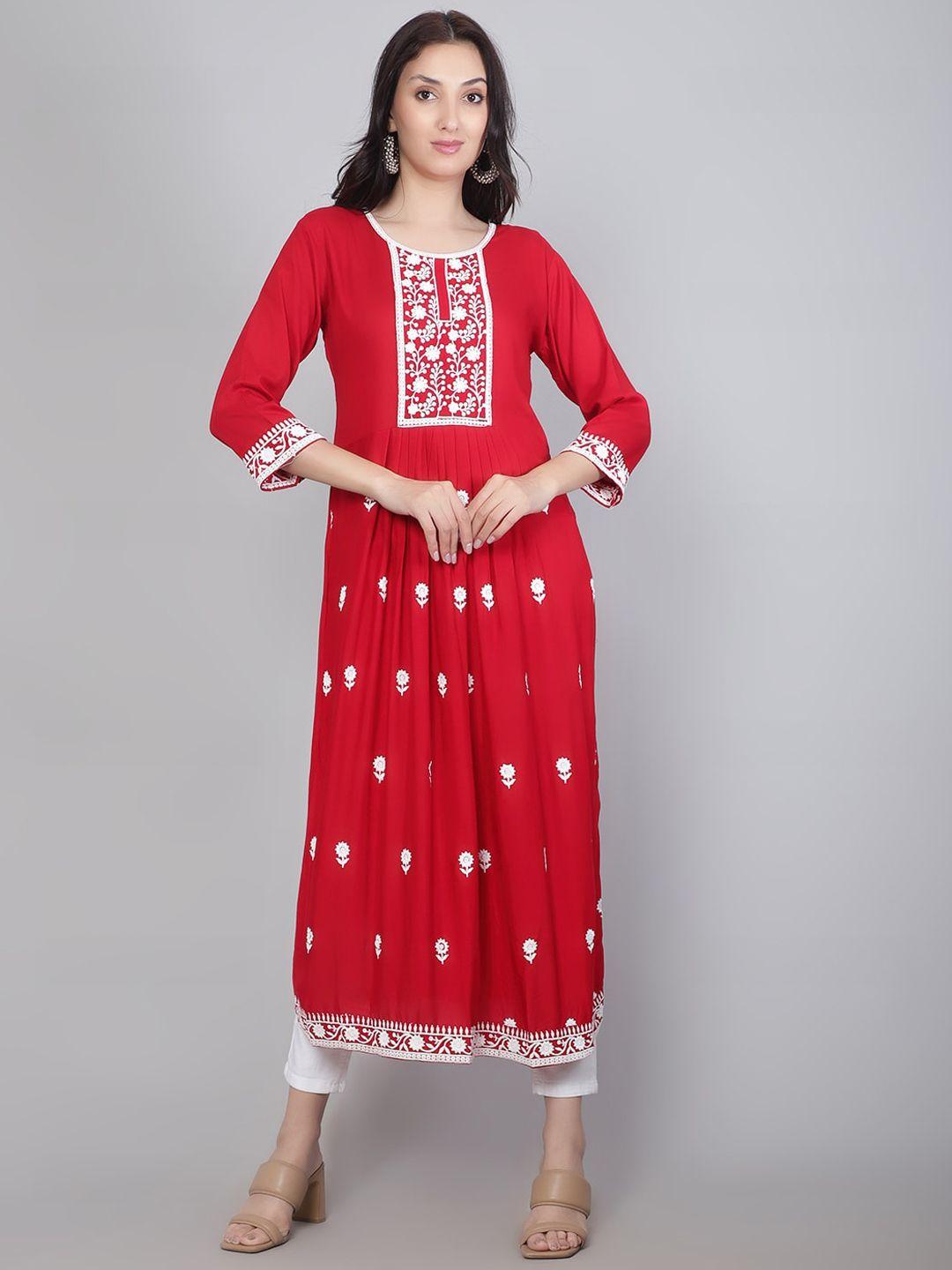 vairagee ethnic motifs embroidered thread work kurta