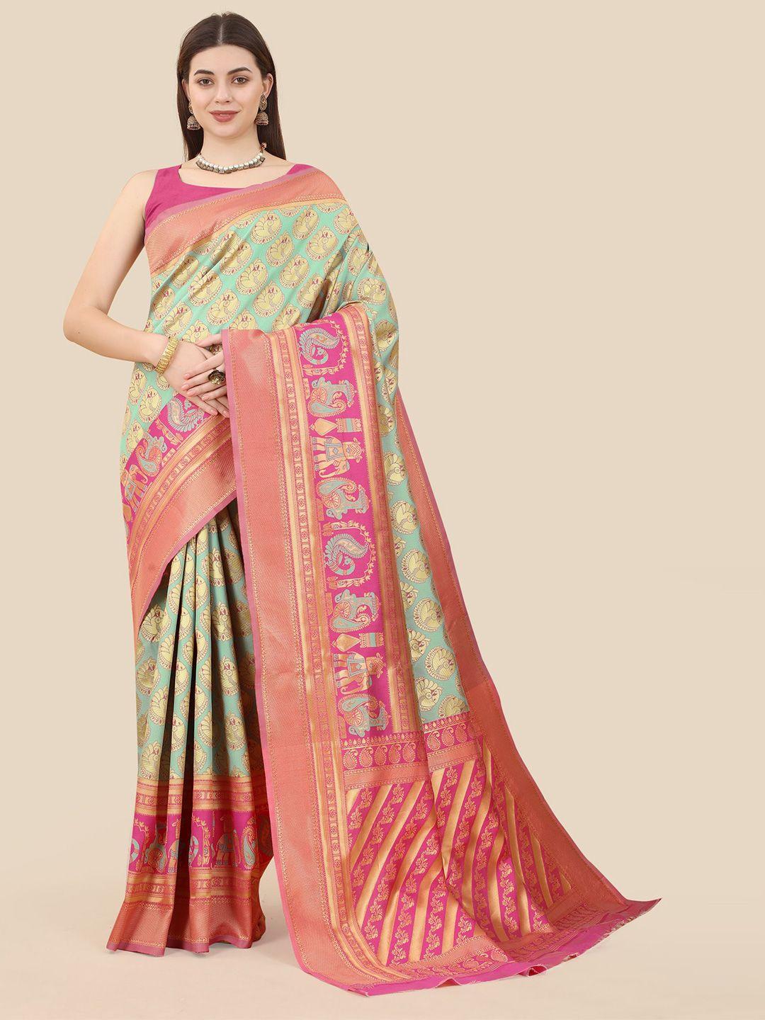 vairagee ethnic woven design zari banarasi saree