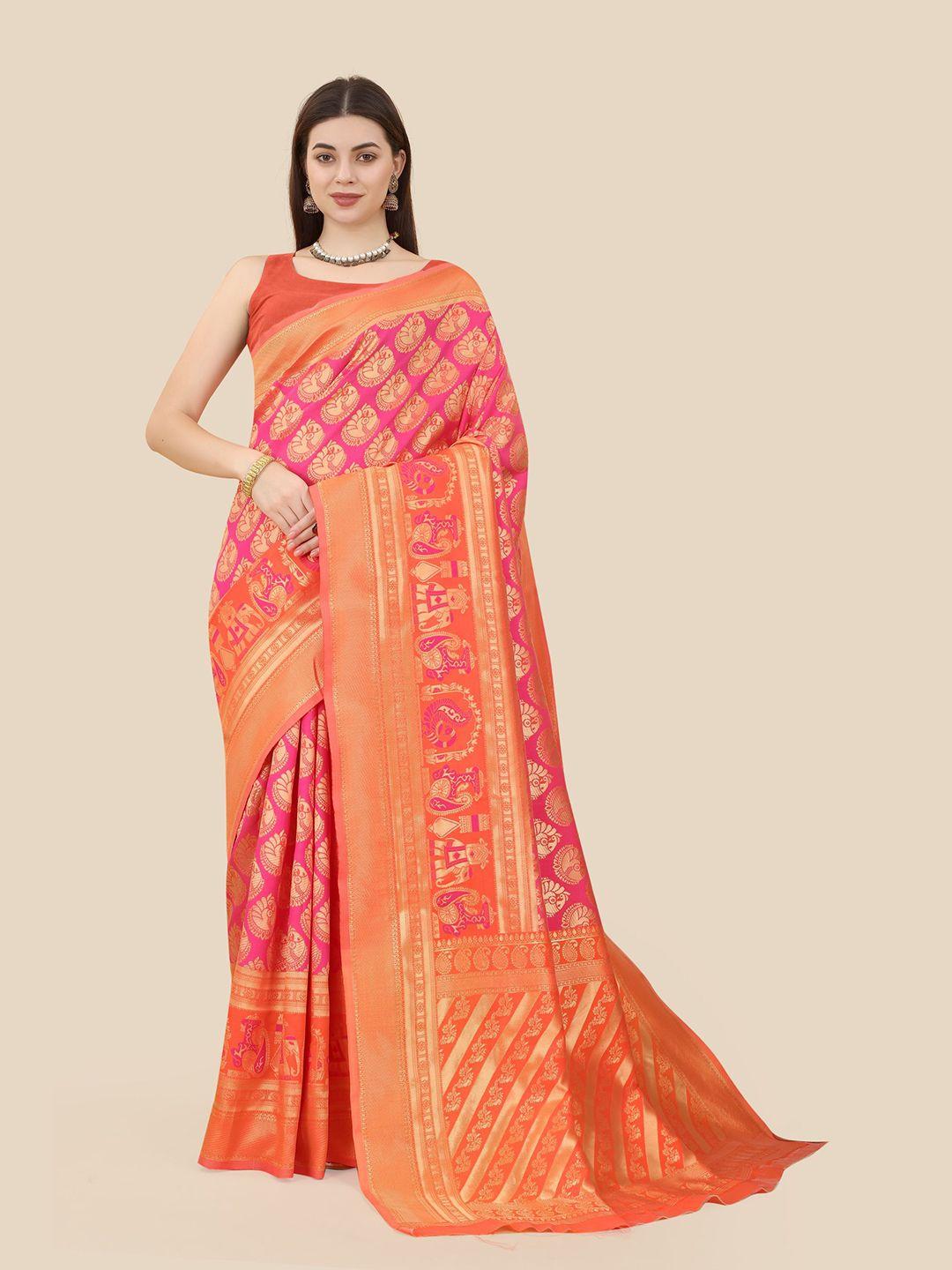 vairagee ethnic woven design zari banarasi saree