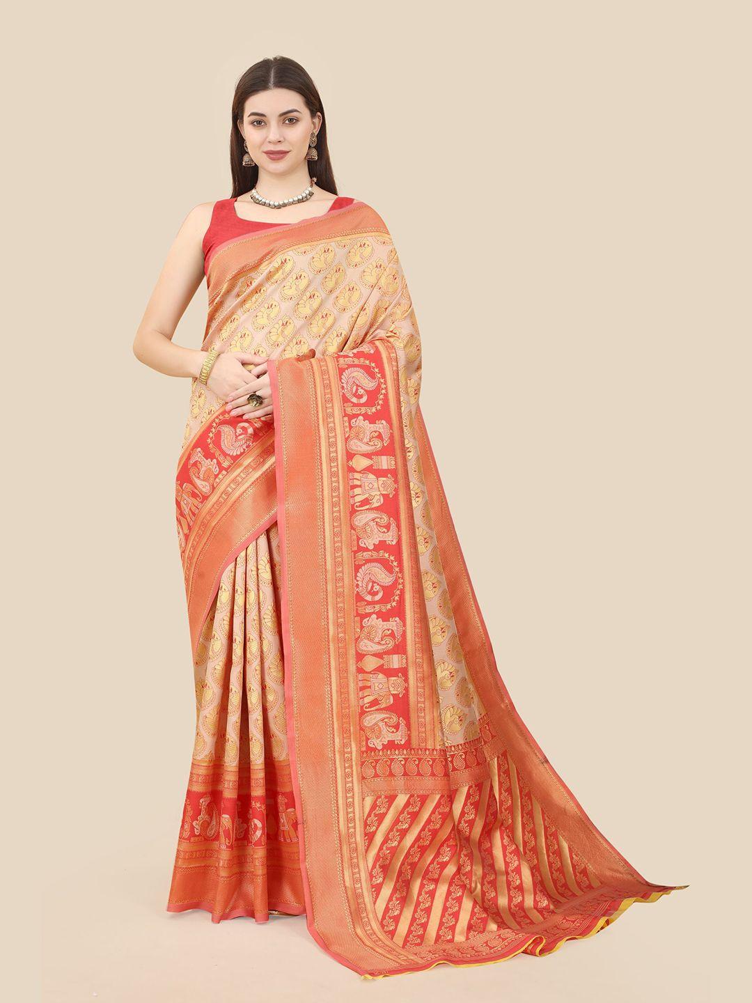 vairagee ethnic woven design zari banarasi saree